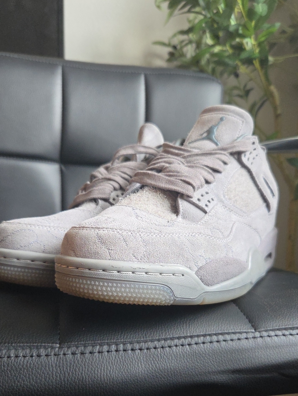 Jordan Men’s Suede Sneakers in Light Grey